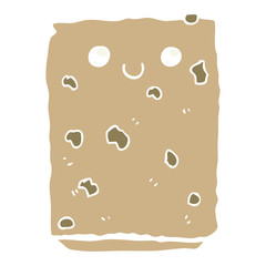 flat color style cartoon biscuit