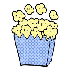 cartoon doodle popcorn