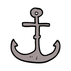 cartoon doodle ship anchor