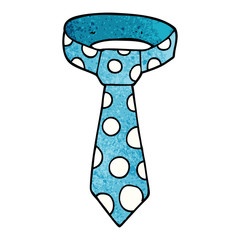 cartoon doodle patterned tie