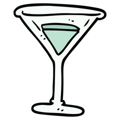 cartoon doodle martini