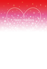 happy holidays グリーティングカード　縦