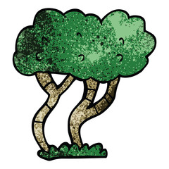 cartoon doodle tree