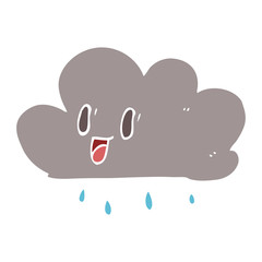 cartoon doodle happy grey cloud