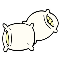 cartoon doodle pillow