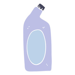 flat color illustration of a cartoon cleaning product