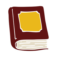 cartoon doodle old book