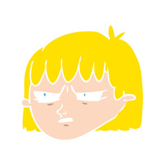 flat color style cartoon angry woman