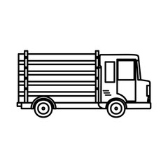 delivery service truck isolated icon