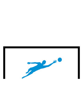blue goalkeeper diving save soccer ball clip art preview