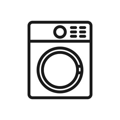 Washing machine icon. Element for mobile concept and web apps. Thin line icon for website design and development, app development. Premium icon on white background on white background