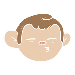 flat color style cartoon monkey face