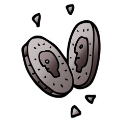 cartoon doodle money coins