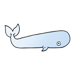 cartoon doodle sea whale