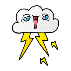 cartoon doodle of thunder cloud