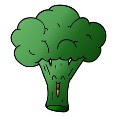 cartoon doodle broccoli