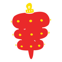 flat color style cartoon christmas decoration
