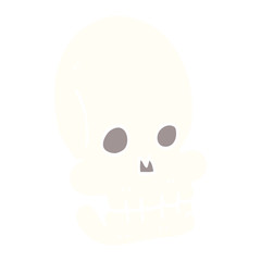 cartoon doodle funny skull