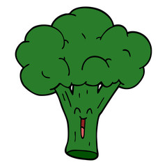 cartoon doodle broccoli