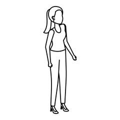 beautiful and young woman character