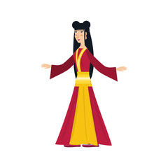 Obraz na płótnie Canvas geisha woman avatar character