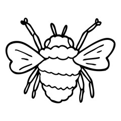 line drawing cartoon bee