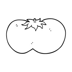 line drawing cartoon huge tomato