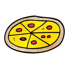 cartoon doodle pizza