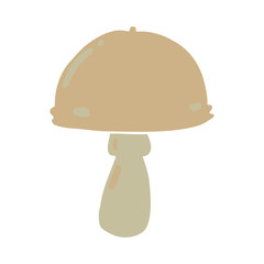 flat color style cartoon mushroom