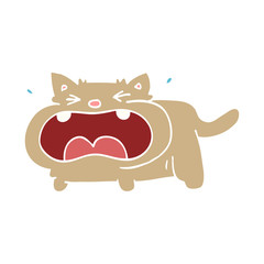 cartoon doodle crying cat