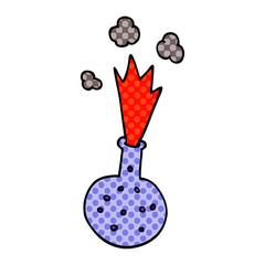 cartoon doodle chemical reaction