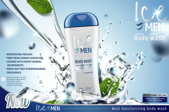 Men's body wash ads