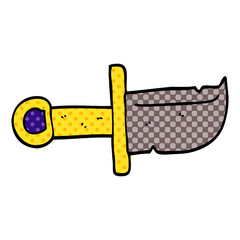cartoon doodle dagger