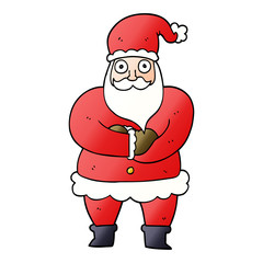 cartoon doodle father christmas