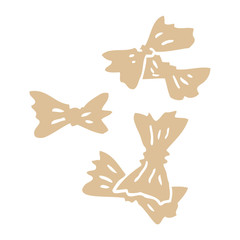 Obraz premium cartoon doodle pasta shapes