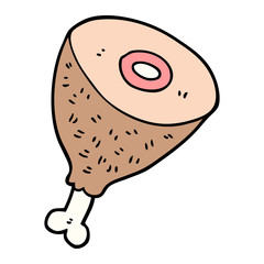 cartoon doodle cooked meat