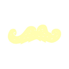 flat color illustration of a cartoon mustache