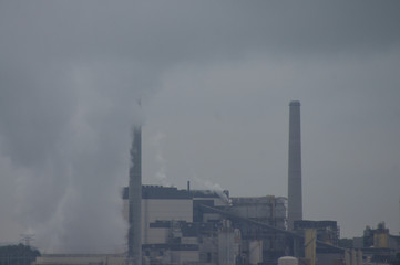 Fototapeta na wymiar Coal Plant in The Distance