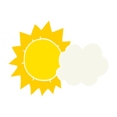 flat color style cartoon weather