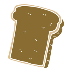 cartoon doodle slice of bread