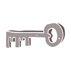 cartoon doodle metal key