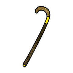 cartoon doodle walking stick