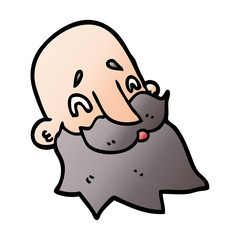 cartoon doodle bearded man