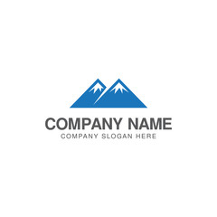 Mountain nature logo design vector