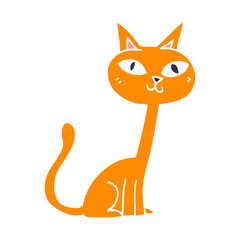 cartoon doodle cat