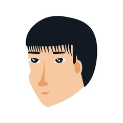 head of chinese man avatar character