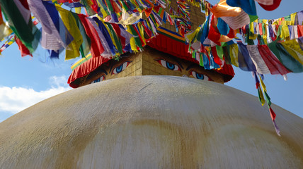 Boudhanath Stupa and Eyes of Buddha