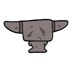 cartoon doodle heavy old anvil