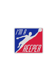 cool I’m a Keeper design logo torwart torhüter halten fußball schießen tor springen verein ball sport netz spaß fußballplatz silhouette schatten umriss clipart © Style-o-Mat-Design