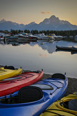 Sunset at Colter Bay in Grand Teton National Park